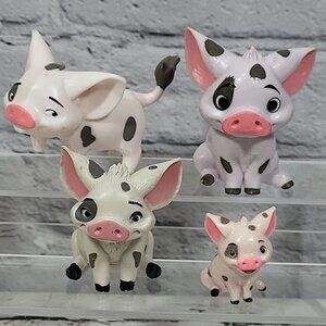 Disney Moana Pua The Sidekick Pet Pig Collectors‎ Lot Of 4 Figures